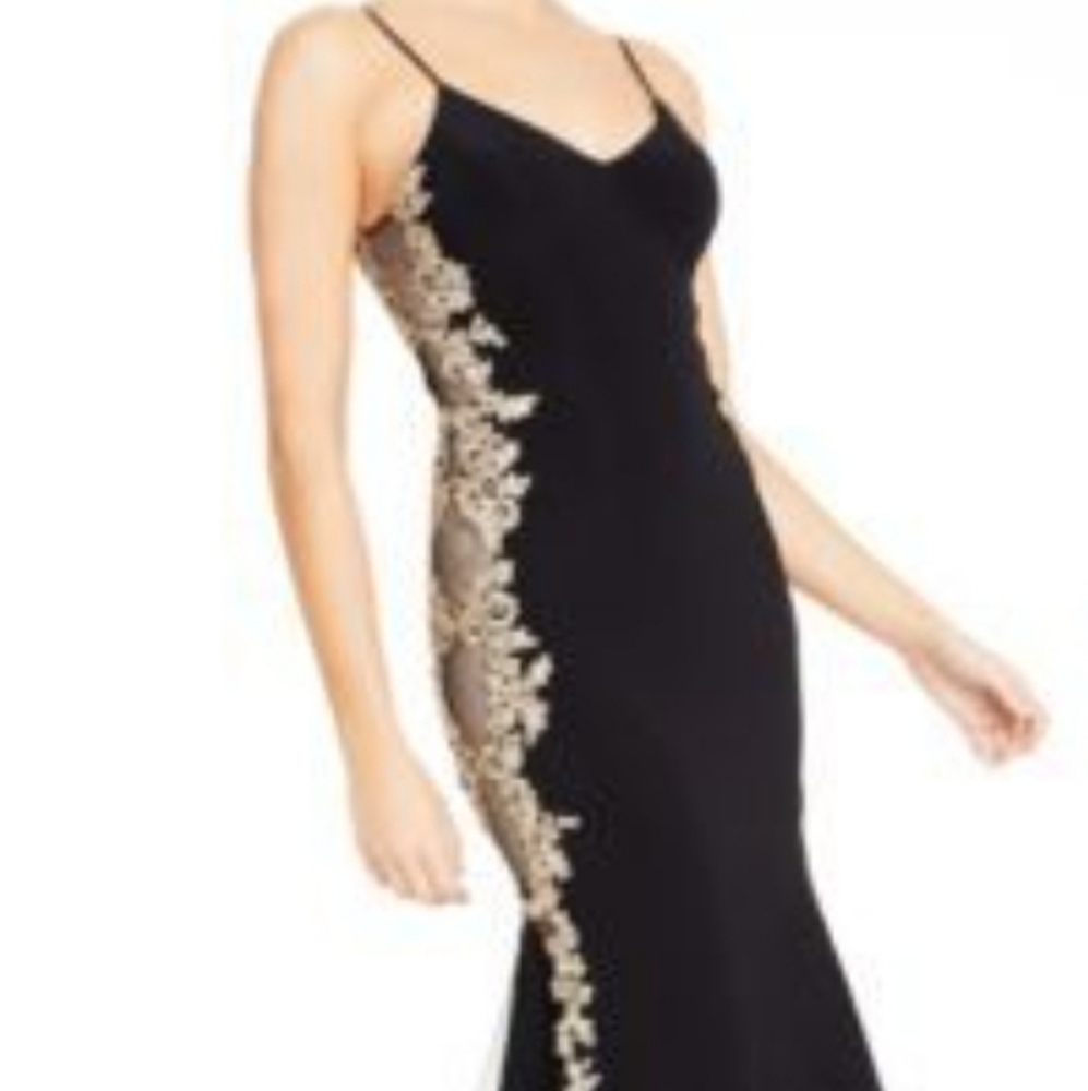 B Darlin Juniors Embroidered Side Gown